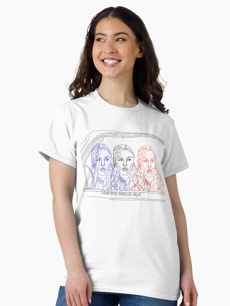 'what is it, asshole day?' 10 things i hate about you line art design with red & blue