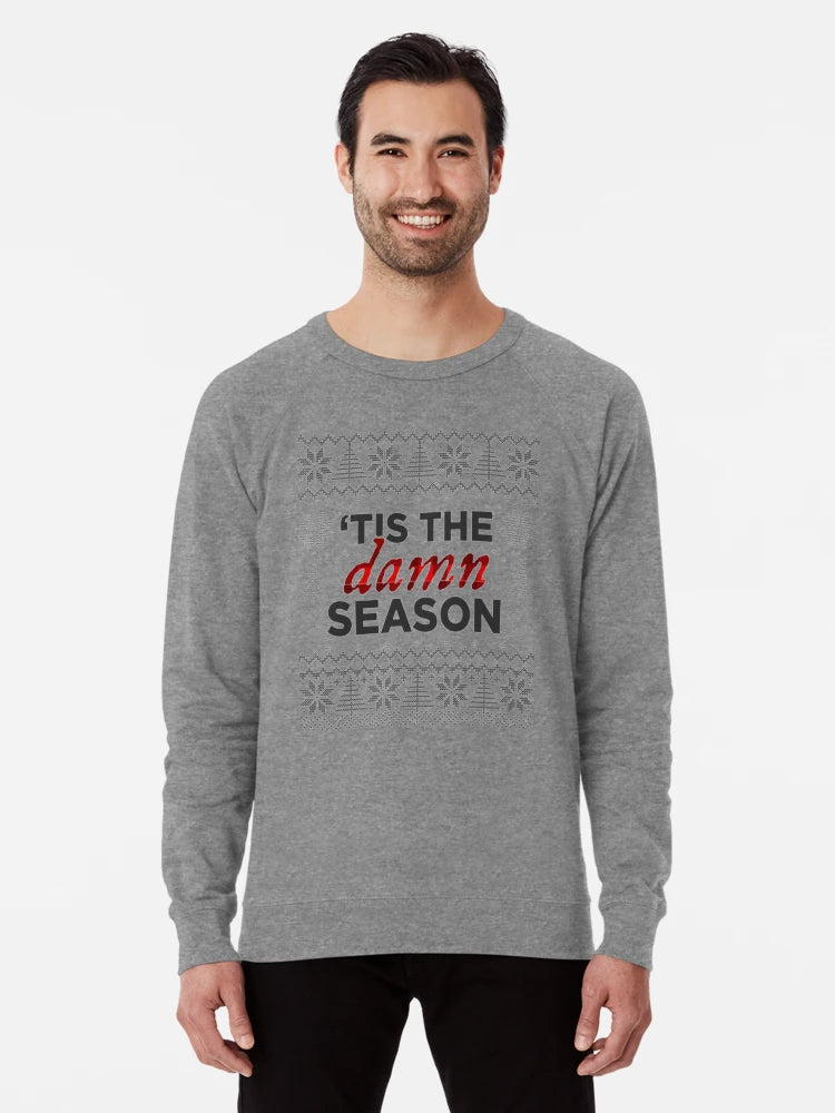'tis the damn season - Taylor Swift Ugly Sweater Holiday Pattern