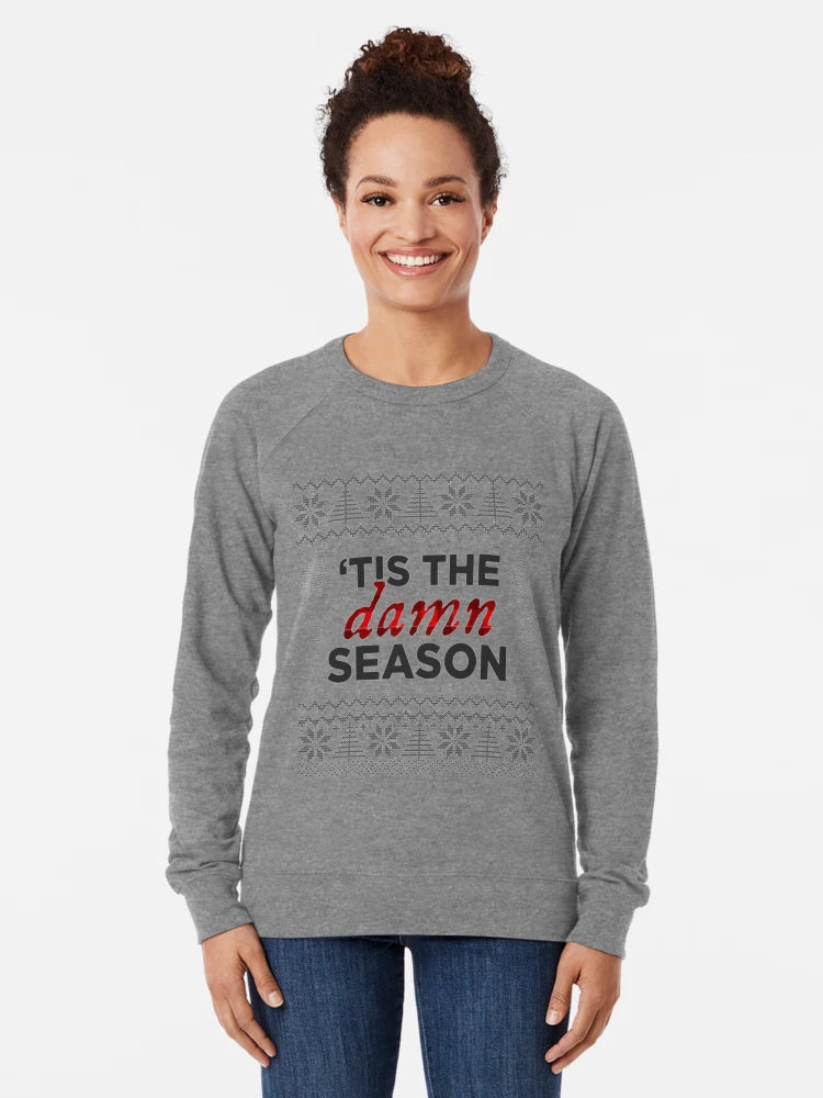 'tis the damn season - Taylor Swift Ugly Sweater Holiday Pattern