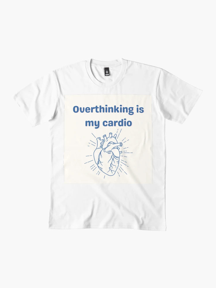 'Overthinking is my cardio'- funny mental health sticker