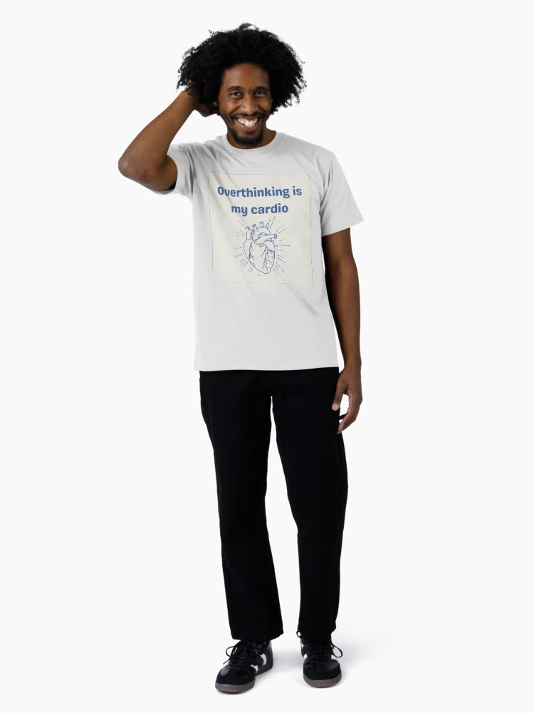 'Overthinking is my cardio'- funny mental health sticker